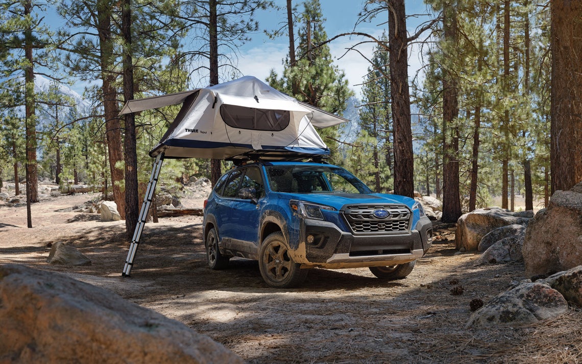 Tent on top of Forester Wilderness