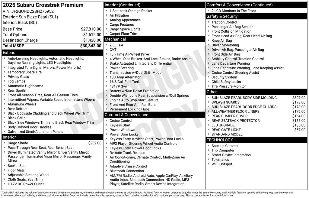 2025 Subaru Crosstrek Premium