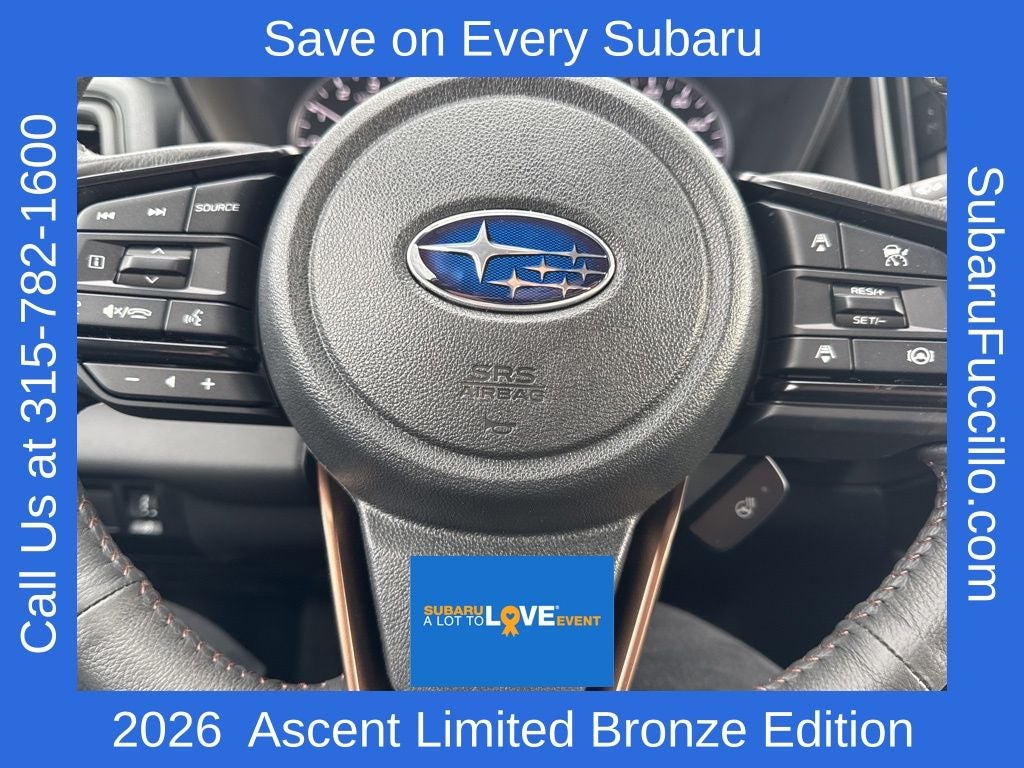 2026 Subaru ASCENT Limited Bronze Edition 7-Passenger