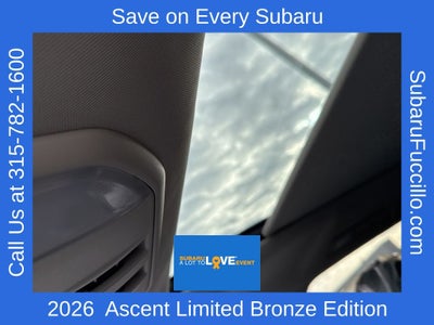 2026 Subaru ASCENT Limited Bronze Edition 7-Passenger