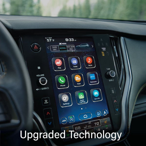 An 8-inch available touchscreen with the words “Ugraded Technology“. | Fuccillo Subaru in Watertown NY