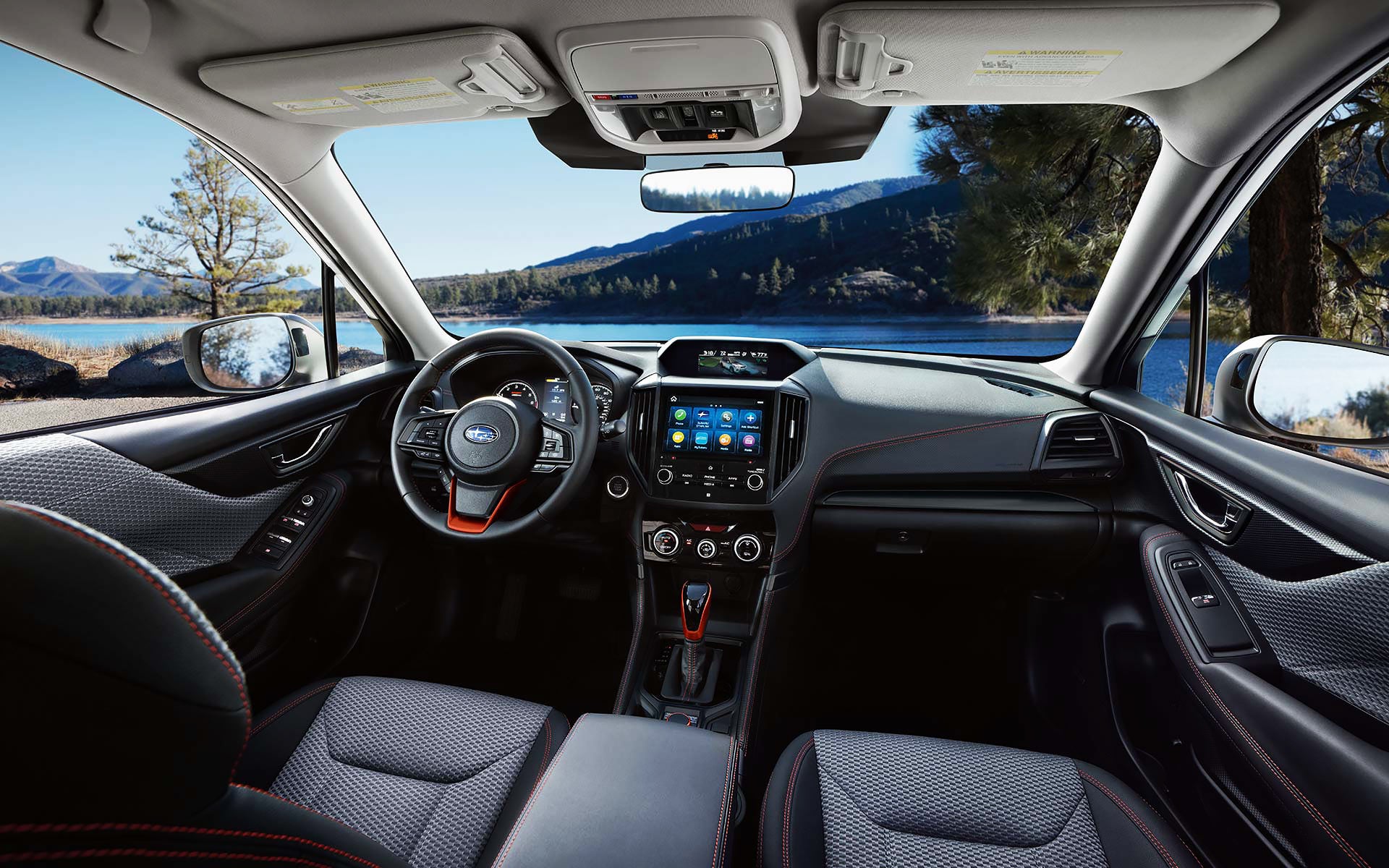 The interior and front dash of the 2022 Forester. | Fuccillo Subaru in Watertown NY